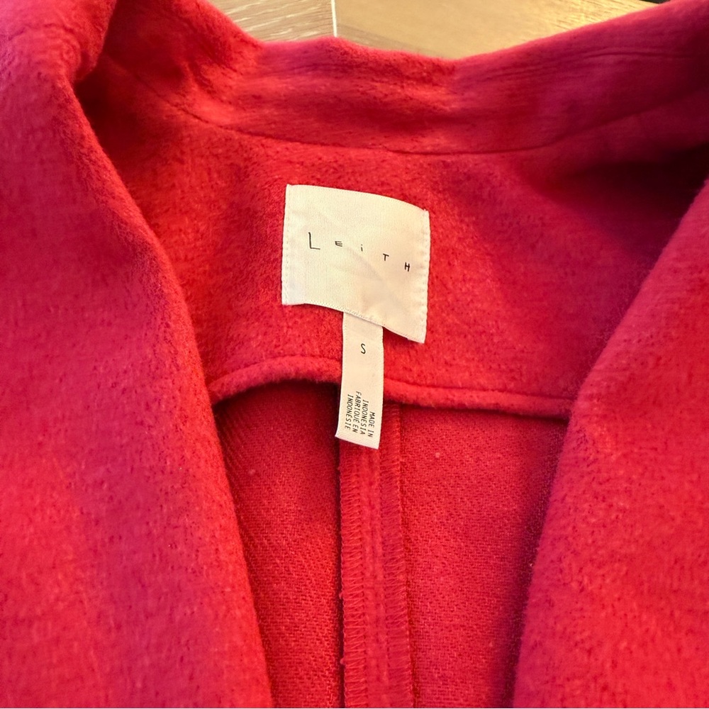 Leith - Single Button Belted Salmon Barbiecoro Oversized Jacket size small - Picture 6 of 13